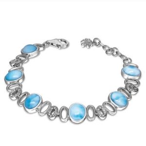 MarahLago Eclipse Larimar Bracelet W/white Sapphir